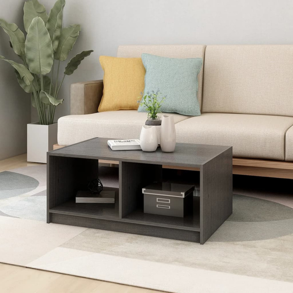 vidaXL Solid Pinewood Coffee Table White 29.5 quotx13.2 quotCouch End Table Furniture   Transitional   Coffee Tables   by vidaXL LLC  Houzz