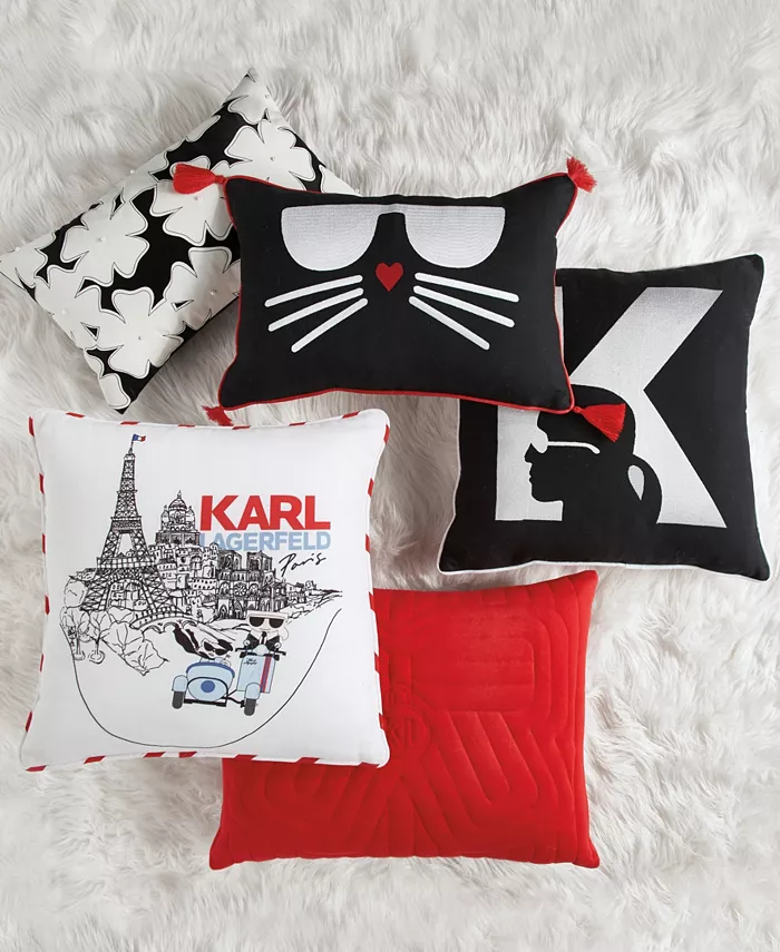 KARL LAGERFELD PARIS Silhouette Decorative Pillow， 18