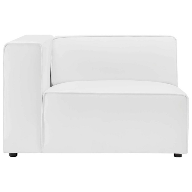 3pc Homesessentials Vegan Leather Sectional Sofa Set White