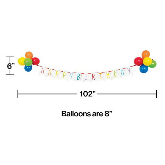 Creative Converting 357588 Balloon Bash Banner