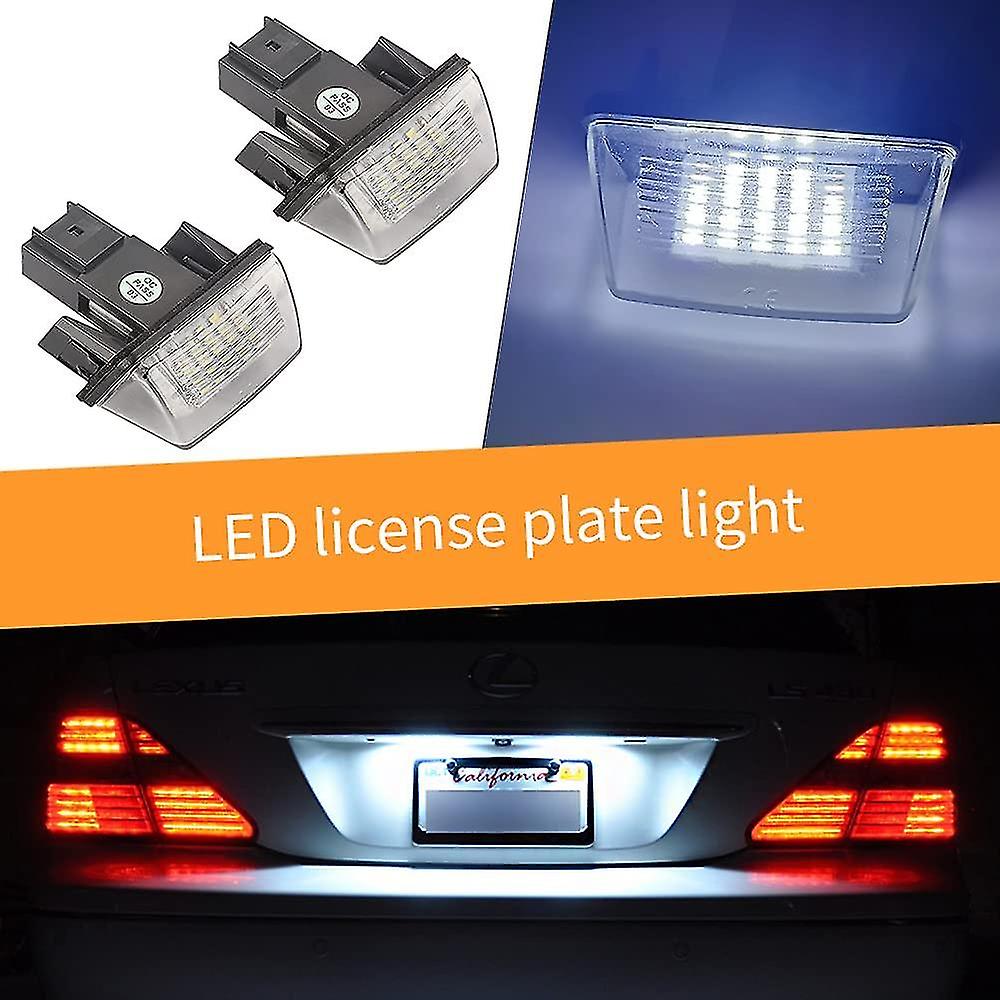 2pc Led Auto Plate 6000k Xenon 24 Smd For E87/e81etc