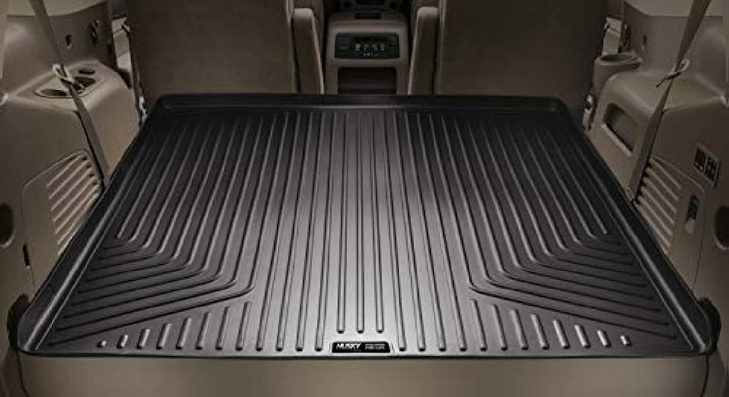 Husky Liners Weatherbeater Series Cargo Liner Black Fits 18-21 Jeep Wrangler; 4 Door Only; Cloth Seats Wrangler does not have subwoofer