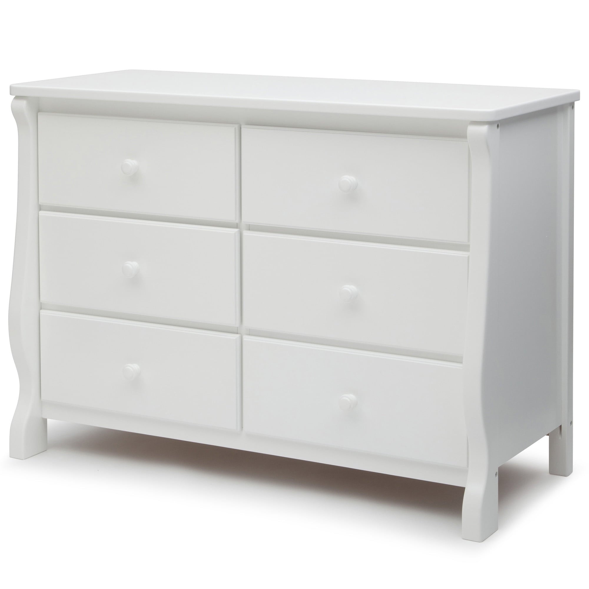 Delta Children 6 Drawer Dresser, White