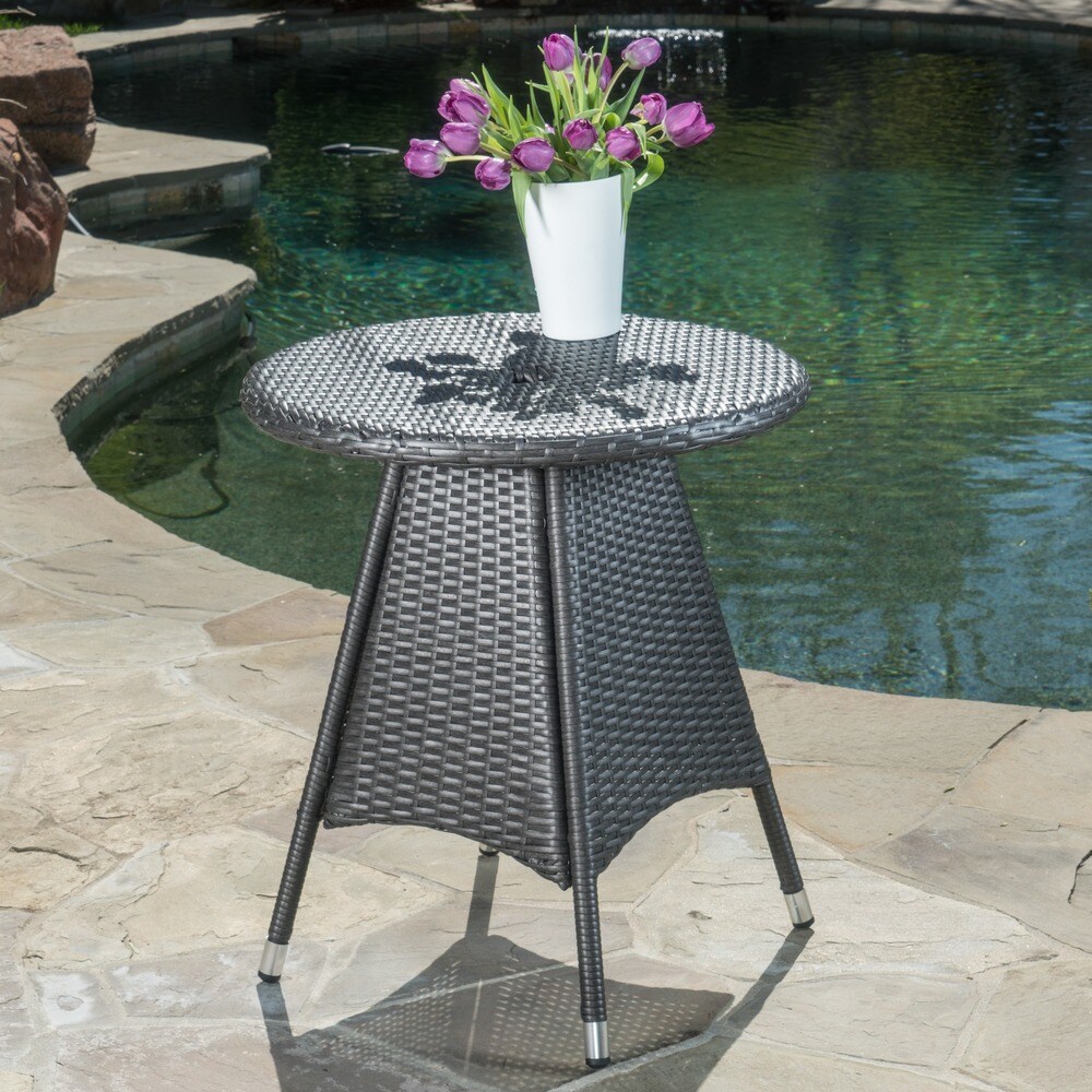 Corsica Outdoor Wicker Round Dining Table (ONLY) by Christopher Knight Home   25.75\