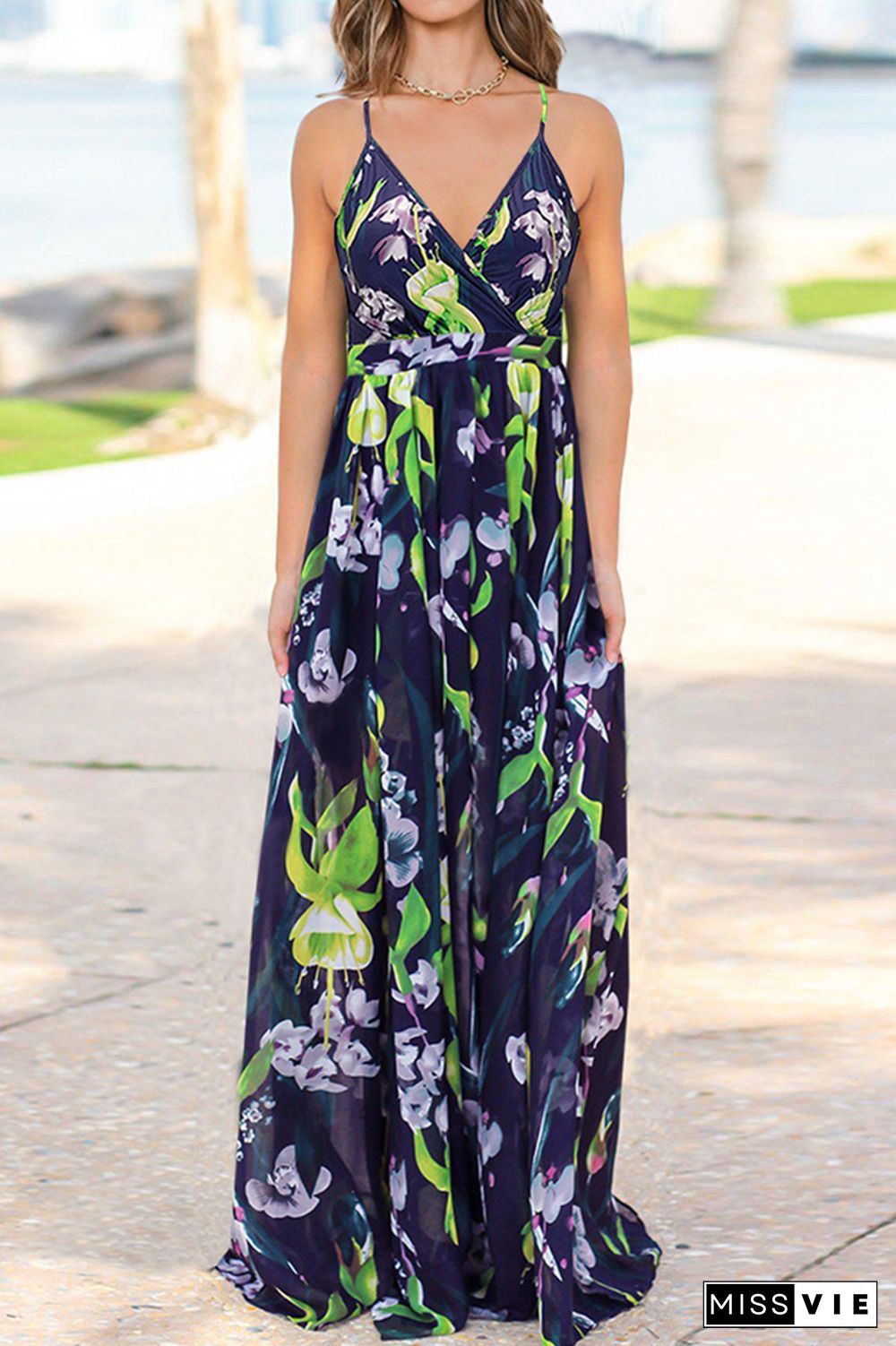 Floral Slip Maxi Dress Wholesale