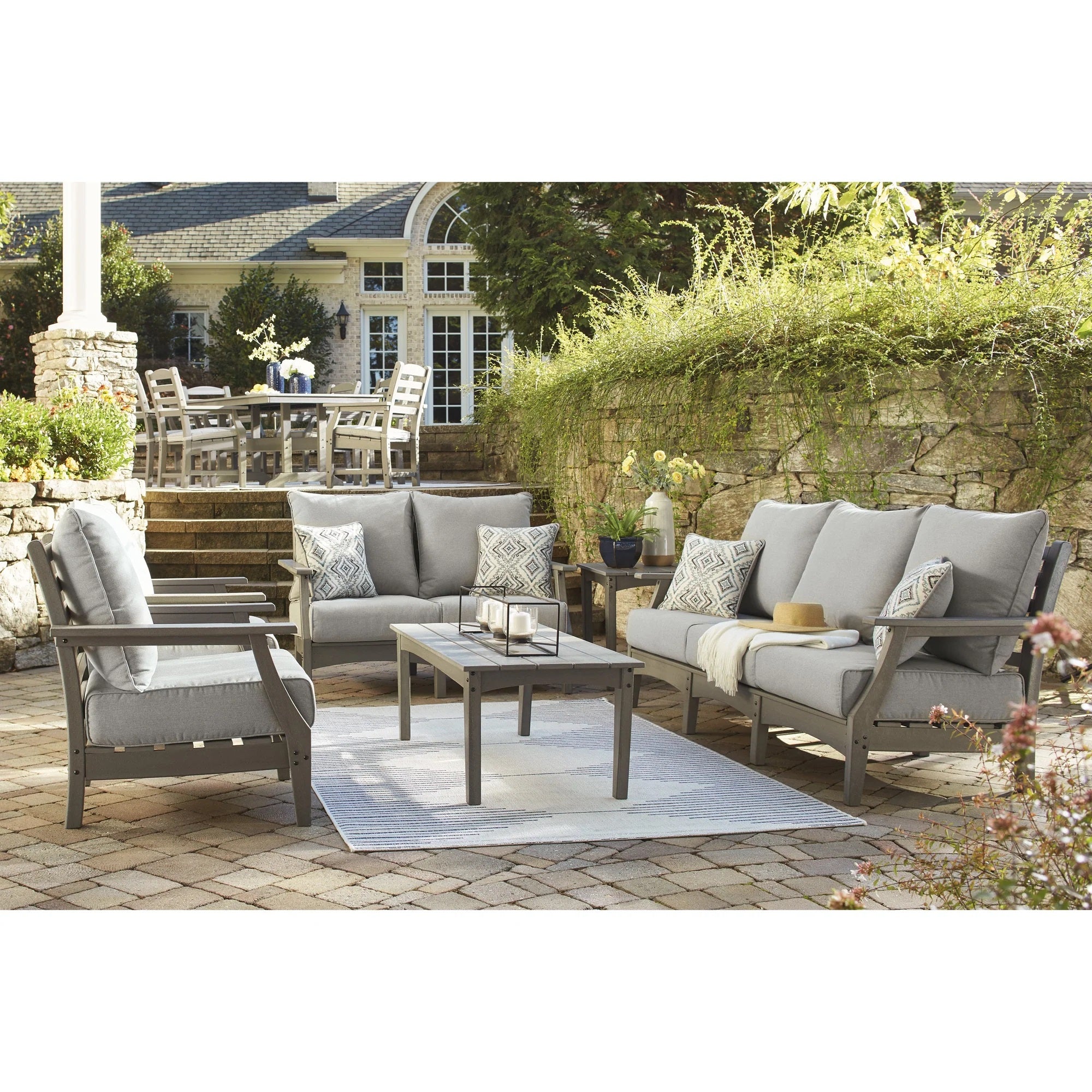 Poly Grey Outdoor 54 Loveseat