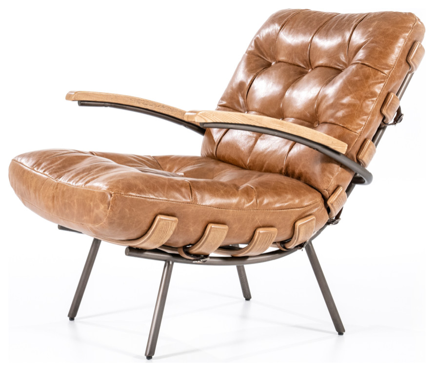 Cognac Mid Century Armchair  Eleonora Bastiaan   Midcentury   Armchairs And Accent Chairs   by Luxury Furnitures  Houzz