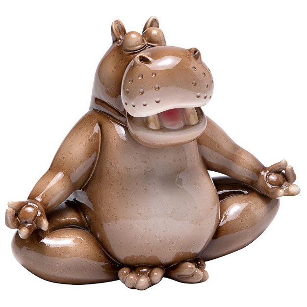 Design Toscano A Ton Of Zen Yoga Hippo Garden Statue