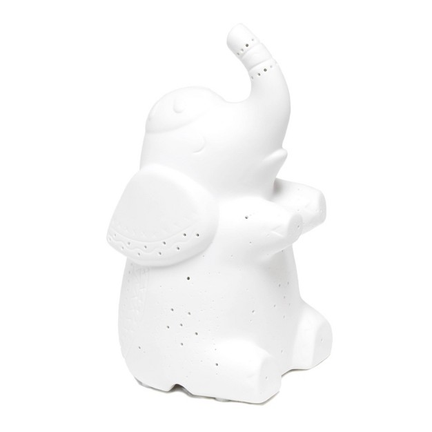 Porcelain Elephant Shaped Table Lamp White Simple Designs