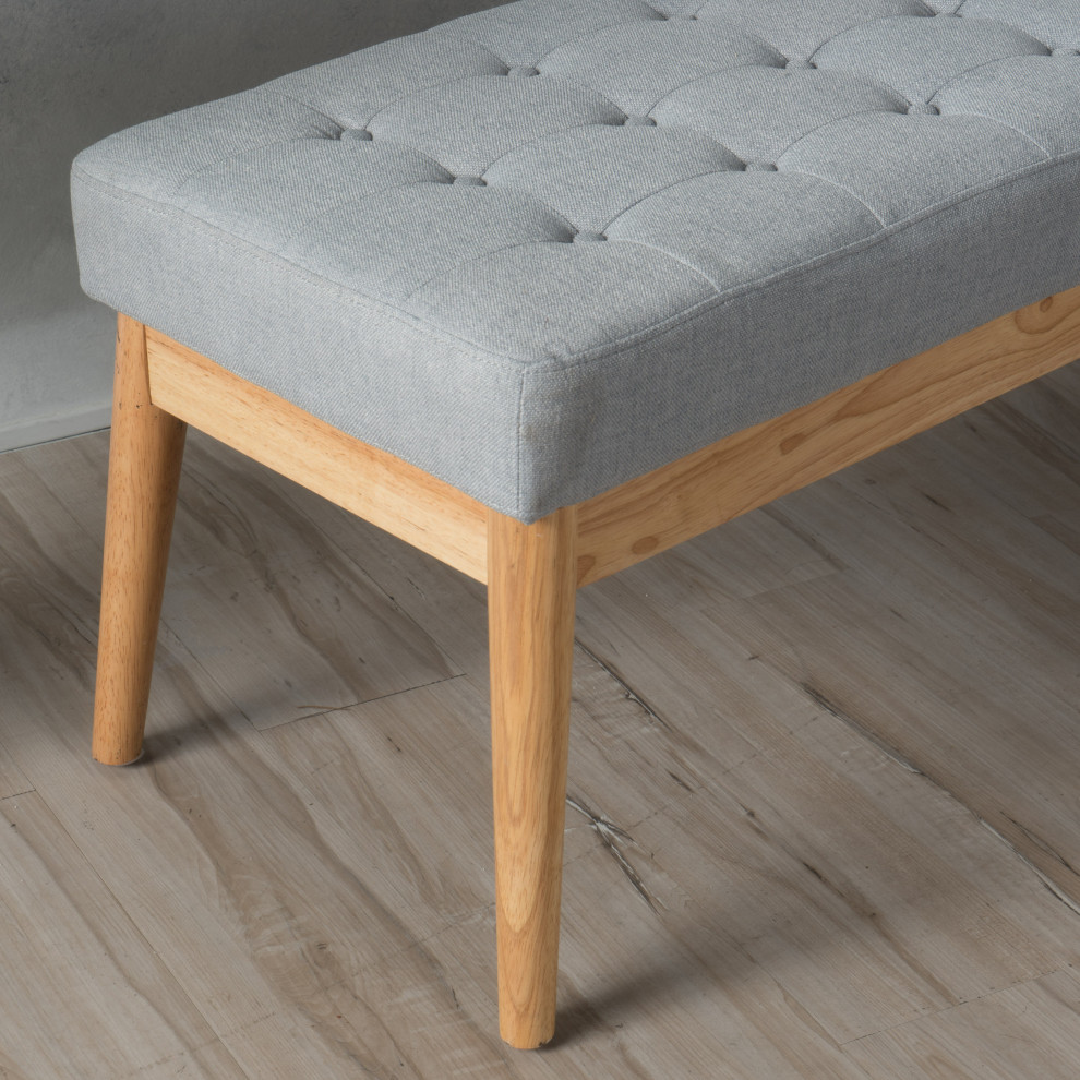 GDF Studio Anglo Modern  Fabric Bench Anglo Modern  Fabric Bench A   Midcentury   Upholstered Benches   by GDFStudio  Houzz