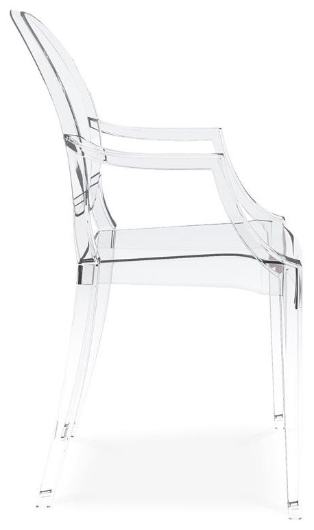 Aron Living 18.5 quotDurable Seat Plastic Crystal Armchair in Clear   Modern   Armchairs And Accent Chairs   by World Modern Design  Houzz