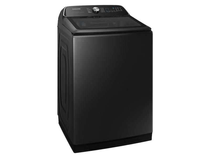 Samsung WA54CG7105AV 5.4 Cu. Ft. Extra-Large Capacity Smart Top Load Washer With Activewave™ Agitator And Super Speed Wash In Brushed Black