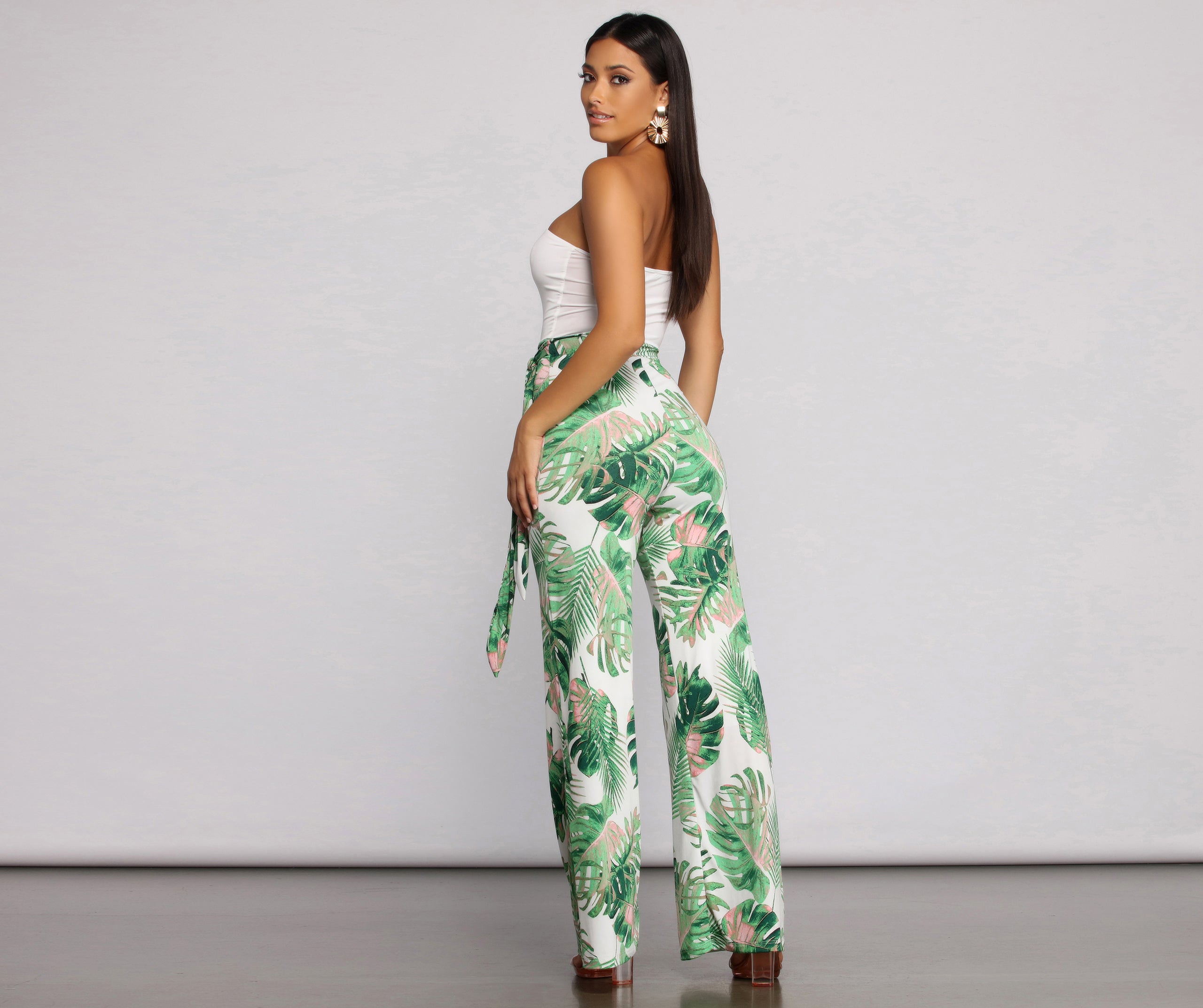 Trip To The Tropics Strapless Jumpsuit