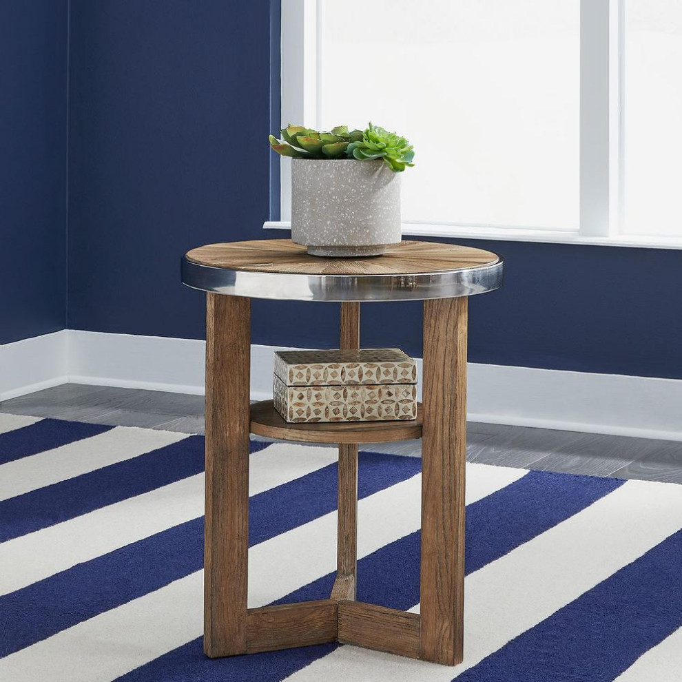 Omega round chair side table   Transitional   Side Tables And End Tables   by Liberty Furniture Industries  Inc.  Houzz