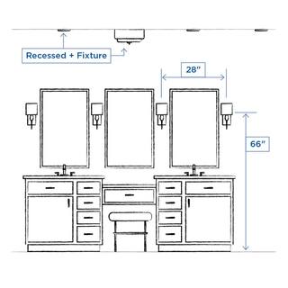 Progress Lighting Phase 4 Collection 16 in. Matte Black Small Modern Integrated 3CCT Integrated 1-Light LED Linear Vanity Light P300403-31M-CS