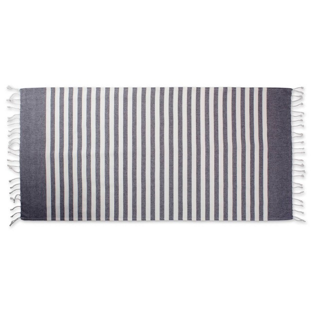 Fouta Striped Throw Blanket Design Imports