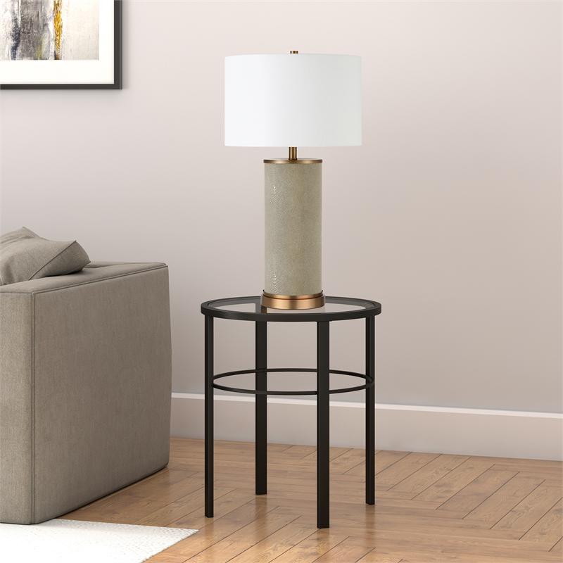 EvelynampZoe Contemporary Side Table with Glass Top  Crowdfused