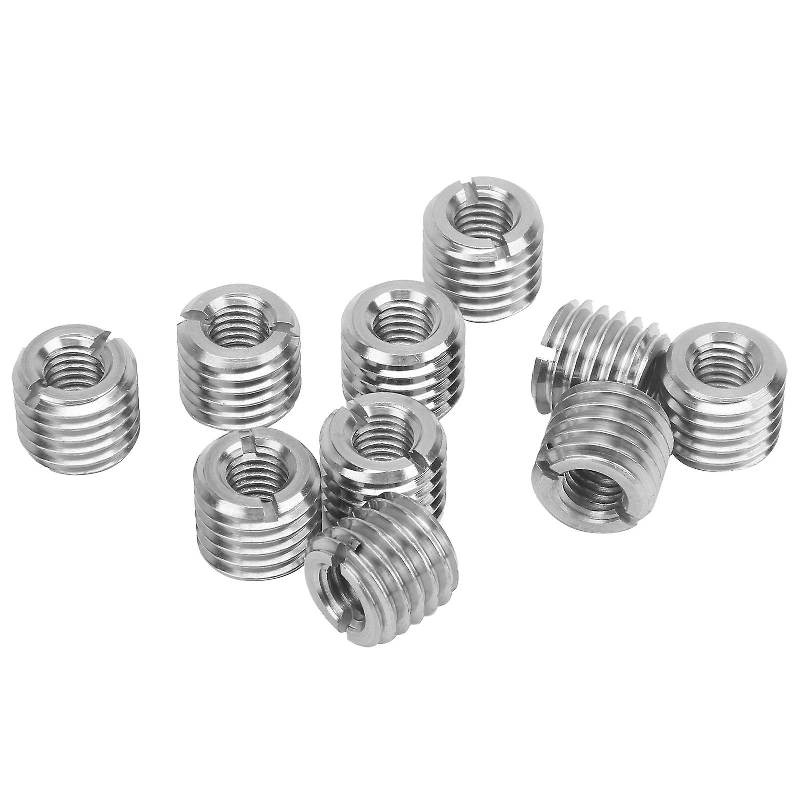 10pcs Thread Inserts Reducing Nut Repair Tool Male Female Fastener Hardware Stainless Steel