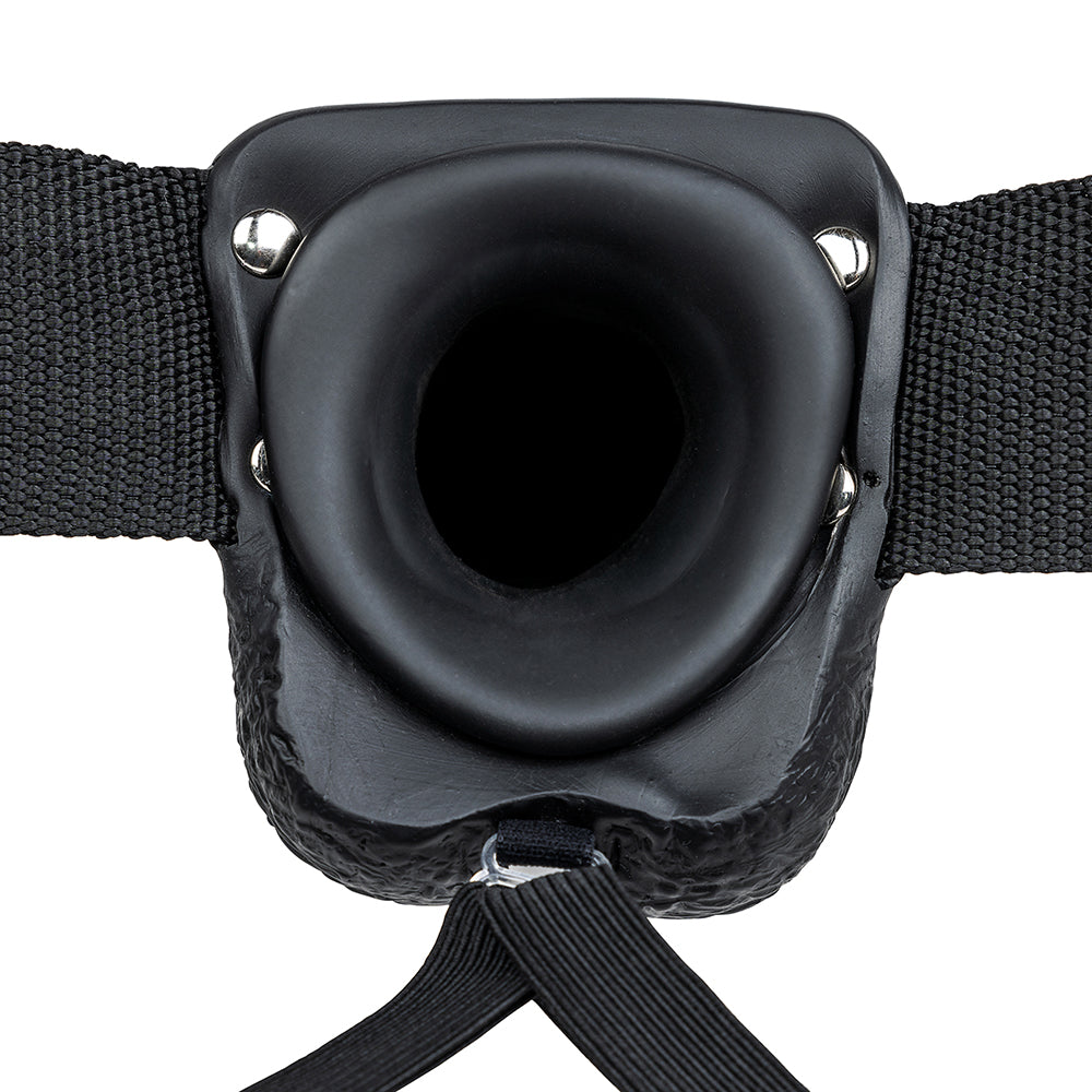 Real Rock Hollow 7 Inch Ballsy Strap-On in Black