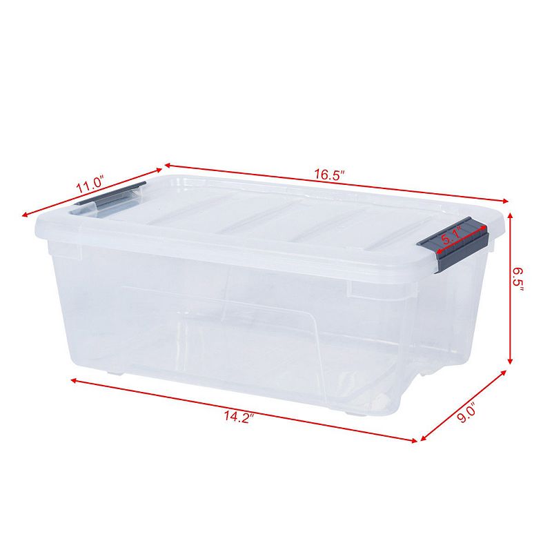 Sturdy Plastic Latch Stack Storage Tubs Box