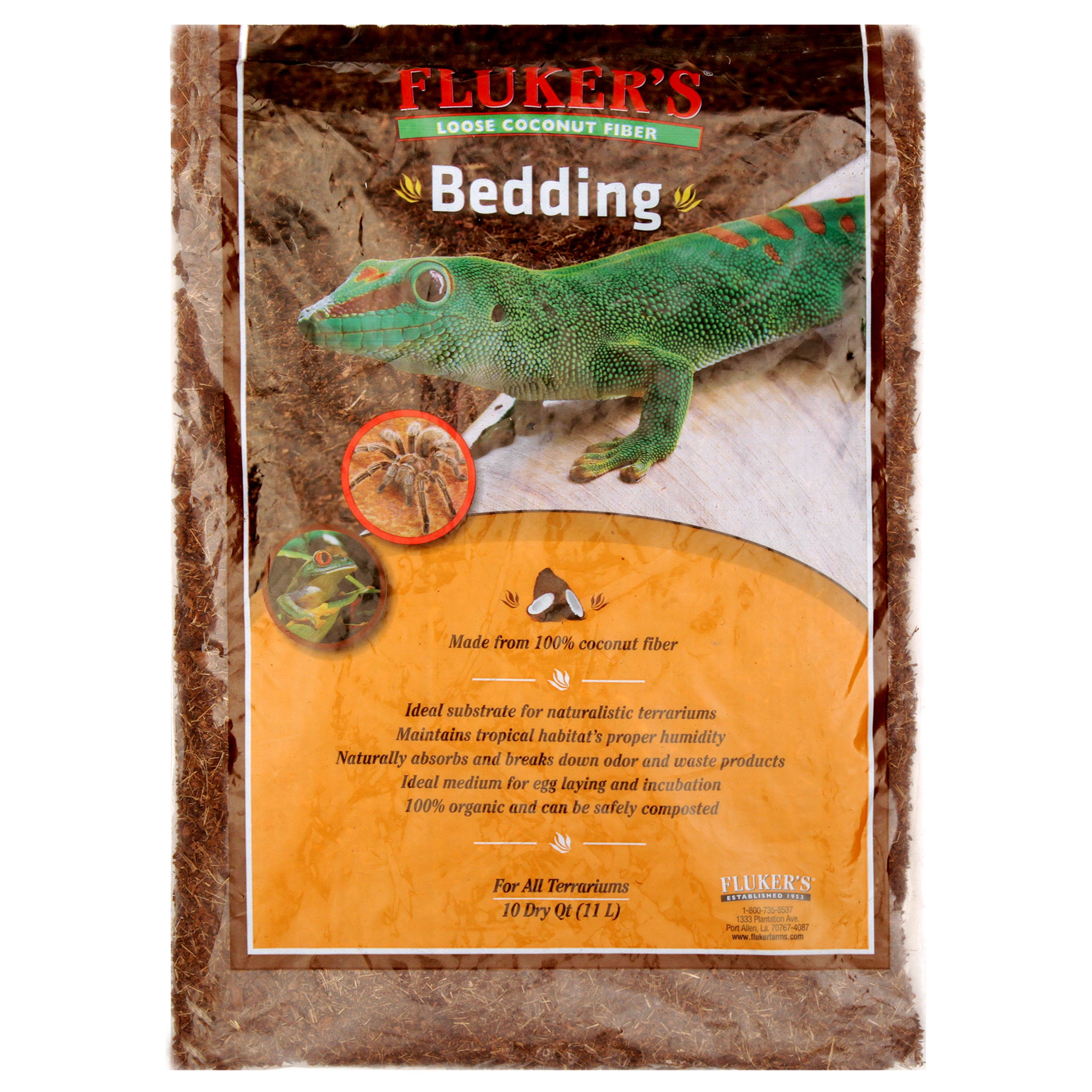 Fluker's Loose Coconut Bedding， 10 Qt