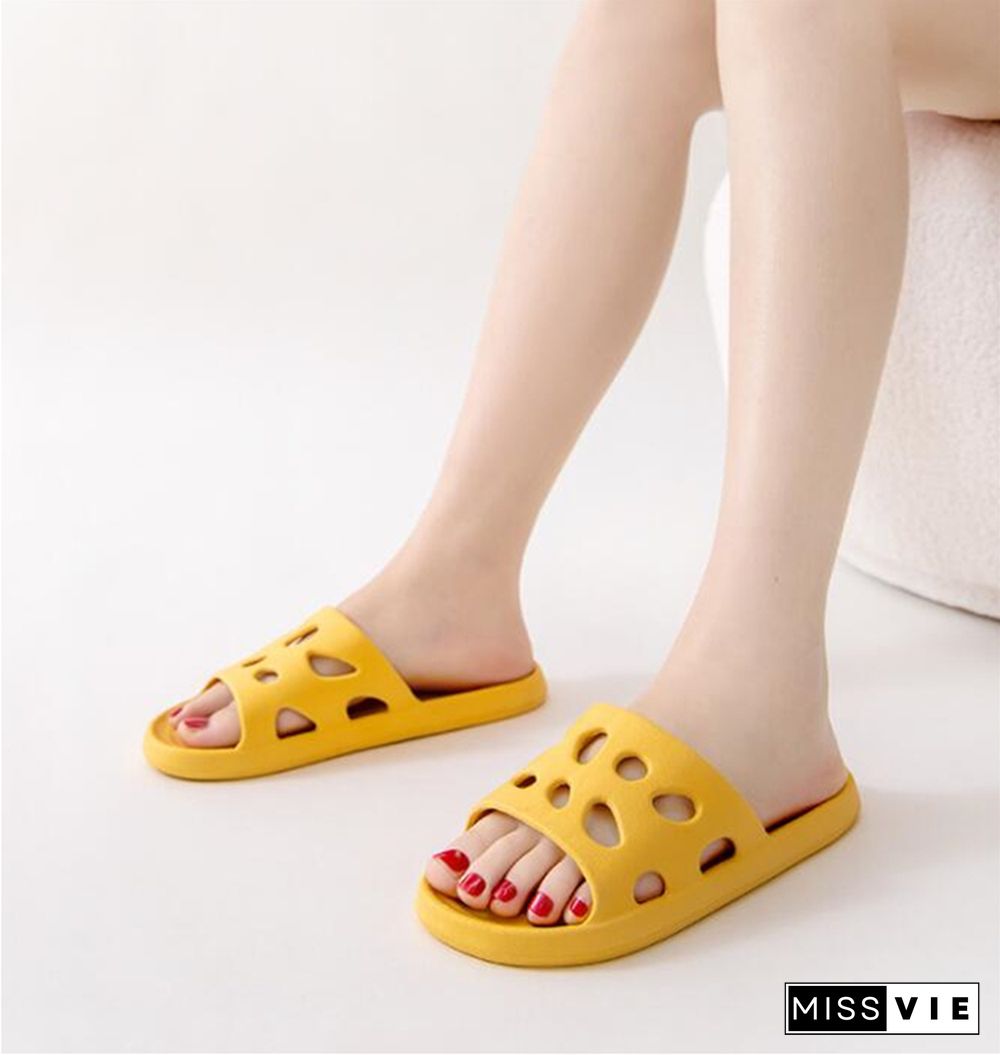 Summer Leaky Slippers Bathroom Bathing Confortable Men Women Couple Home Indoor Non-slip EVA Sandals Slippers Beach Slippers