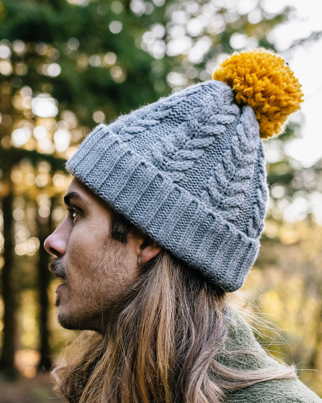 Drifter Fleece Lined Recycled Bobble Hat - Grey Marl