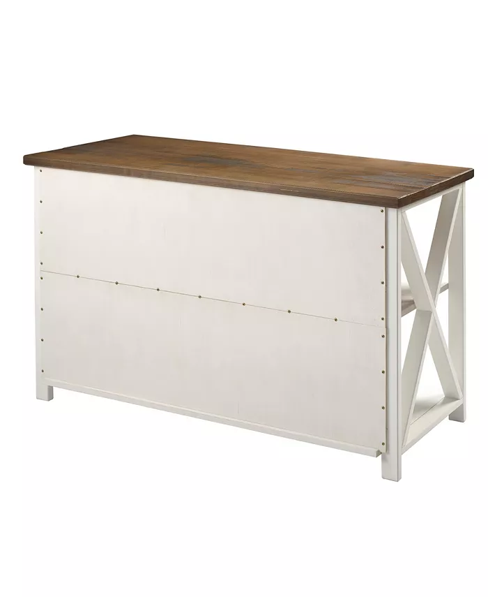 Walker Edison Solid Wood Farmhouse Storage Console