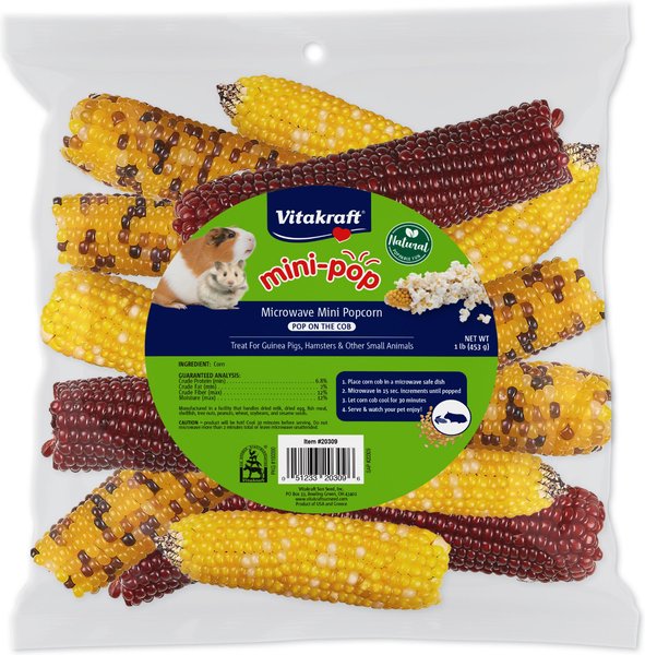 Vitakraft Mini-Pop Corn Cob Bird Treat， 6-oz bag