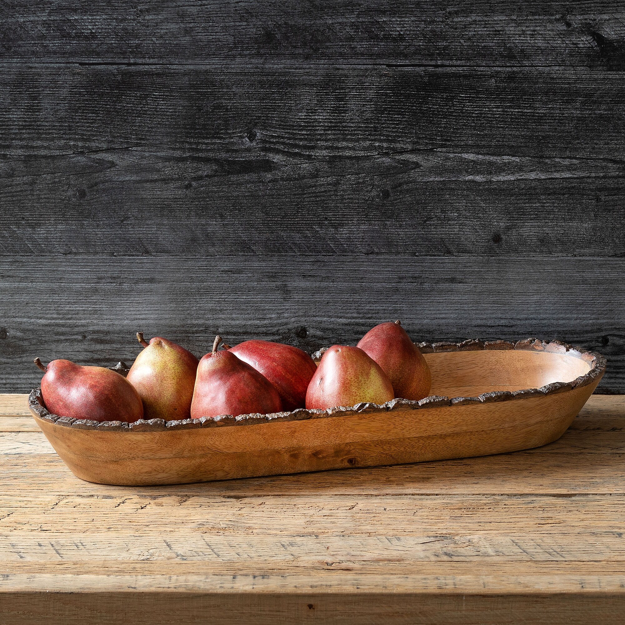 Woodland Oblong Serving Dish， Large - Natural