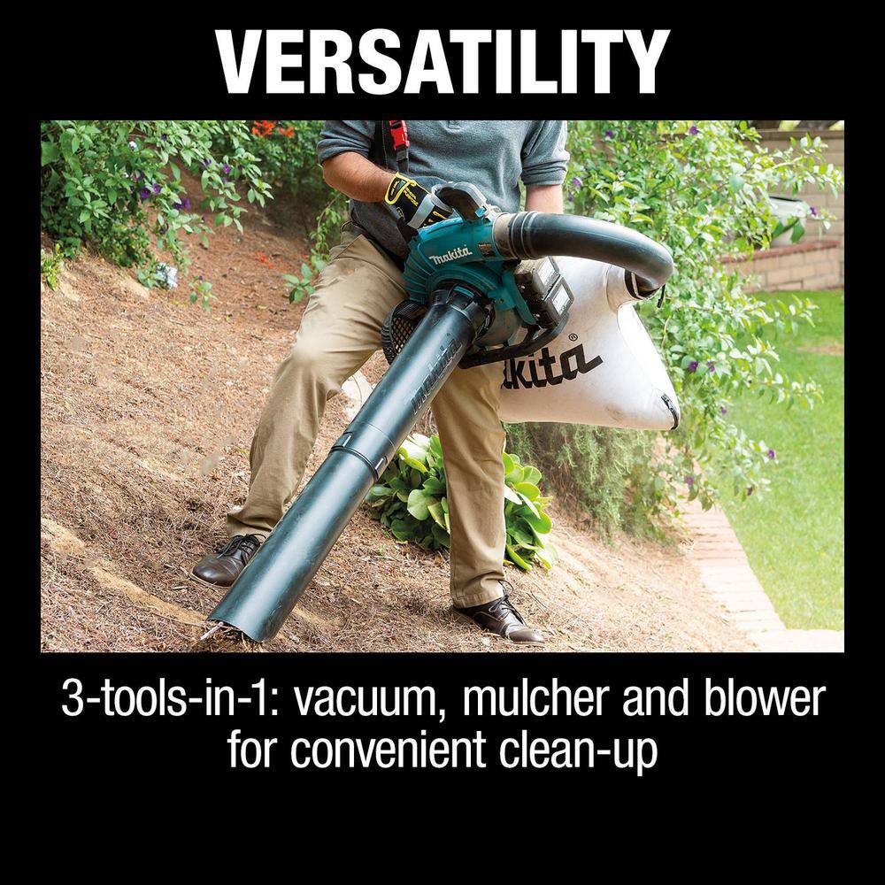 Makita 120 MPH 473 CFM 18V X2 (36V)LXT Brushless Leaf Blower Kit w Vac Attach Kit (5.0 Ah)wbonus 18V LXT Battery 5.0 Ah(2-Pk) XBU04PTV-BL1852