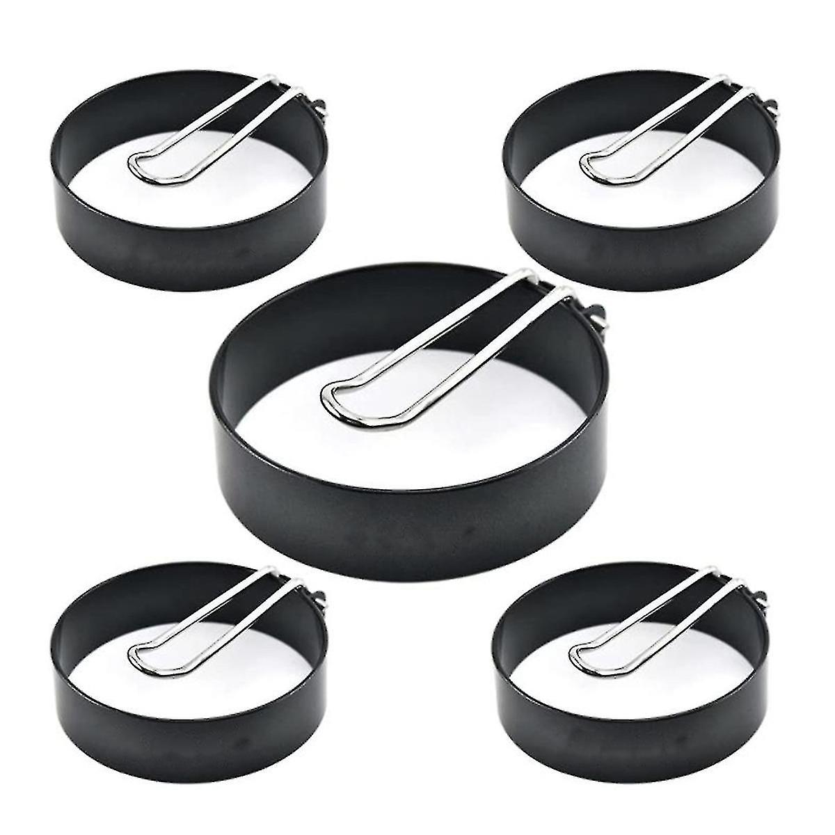 5 Pack Non-stick Egg Rings For Griddle，frying Egg Maker Molds