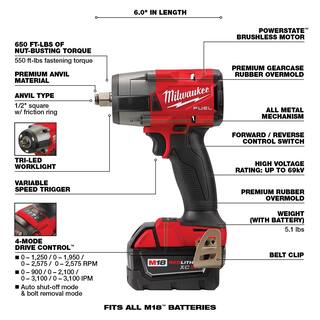 MW M18 FUEL 18V Lithium-Ion Brushless Cordless Combo Kit (7-Tool) wM18 FUEL Multi Tool 3697-27-2836-20