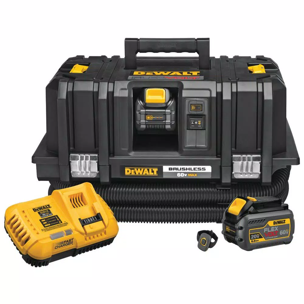 DEWALT FLEXVOLT 60-Volt MAX Cordless Dust Extractor Kit with (2) FLEXVOLT 6.0Ah Batteries and#8211; XDC Depot