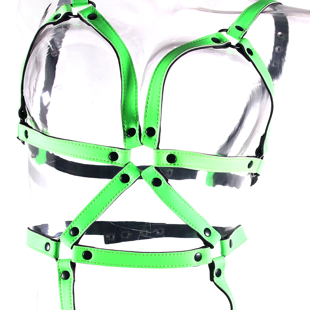 Ouch! Glow In The Dark Full Body Harness /XL