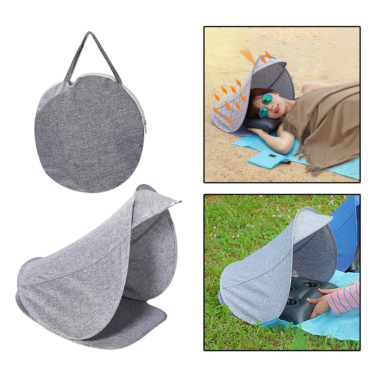 Sun Shade Sun Protection Personal for Working Outside Portable Face Tent Tent Beach Tent for Outdoor Camping Seaside Head Tent Gray