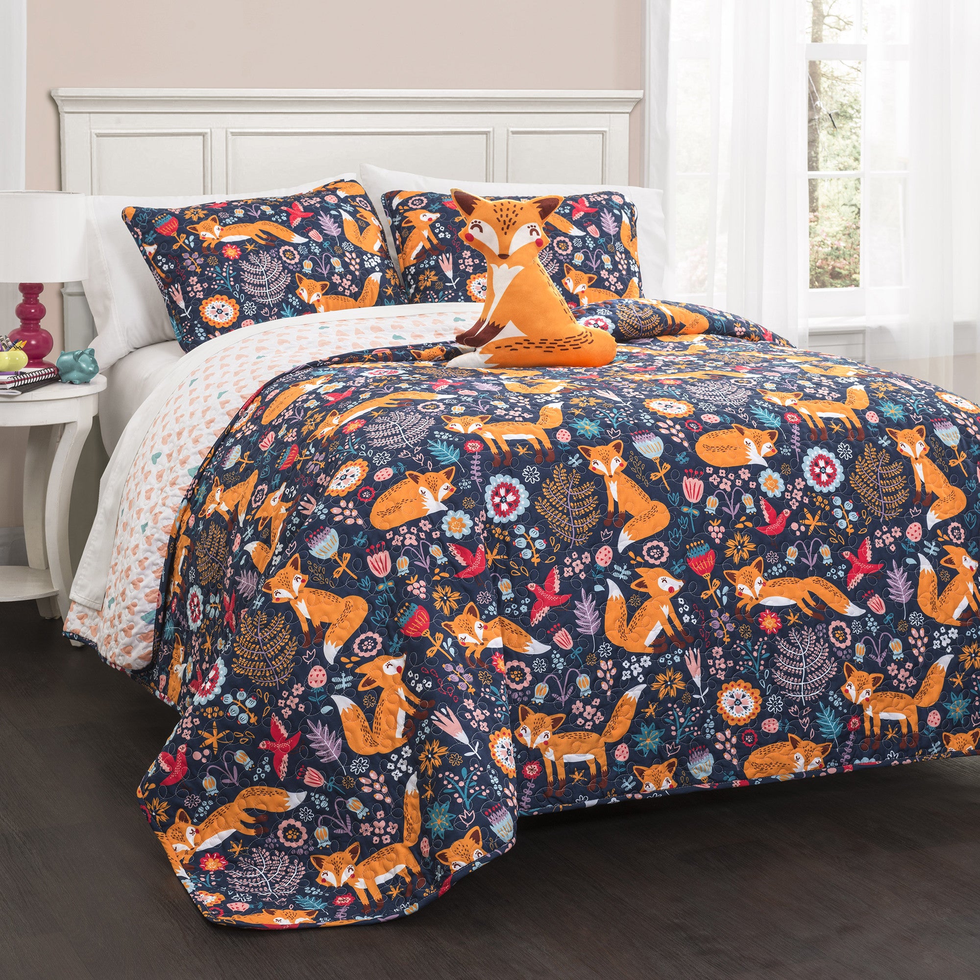 Pixie Fox Quilt 3 Piece Set Twin Size