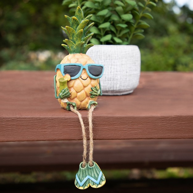 Tropical Pineapple Boy With Dangling Legs Figurine