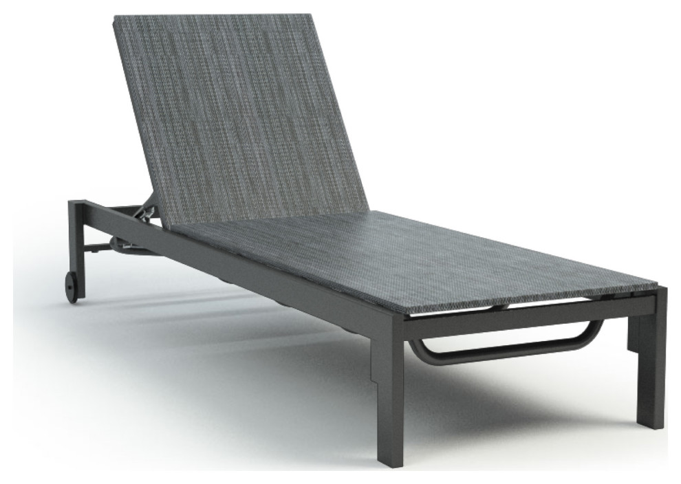 ure Armless Adjustable Chaise With Wheels   Transitional   Indoor Chaise Lounge Chairs   by Homecrest Outdoor Living  Houzz