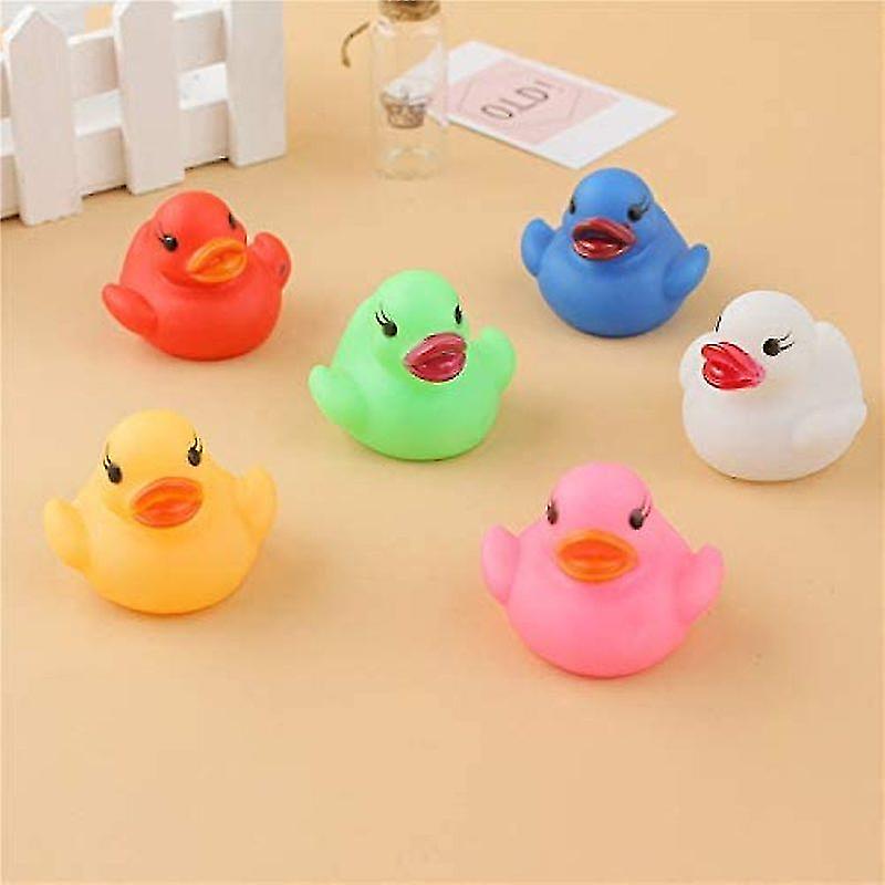 Sunrain Classic Rubber Duck Bath Toy Led Water Sensor Luminous Duck Floating In Water Flashing