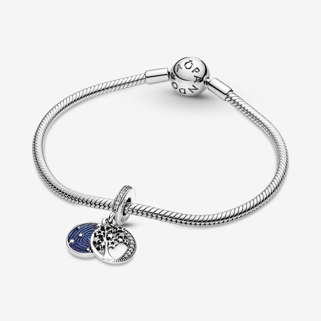 PANDORA  Double Dangle Tree & Galaxy Moon Charm