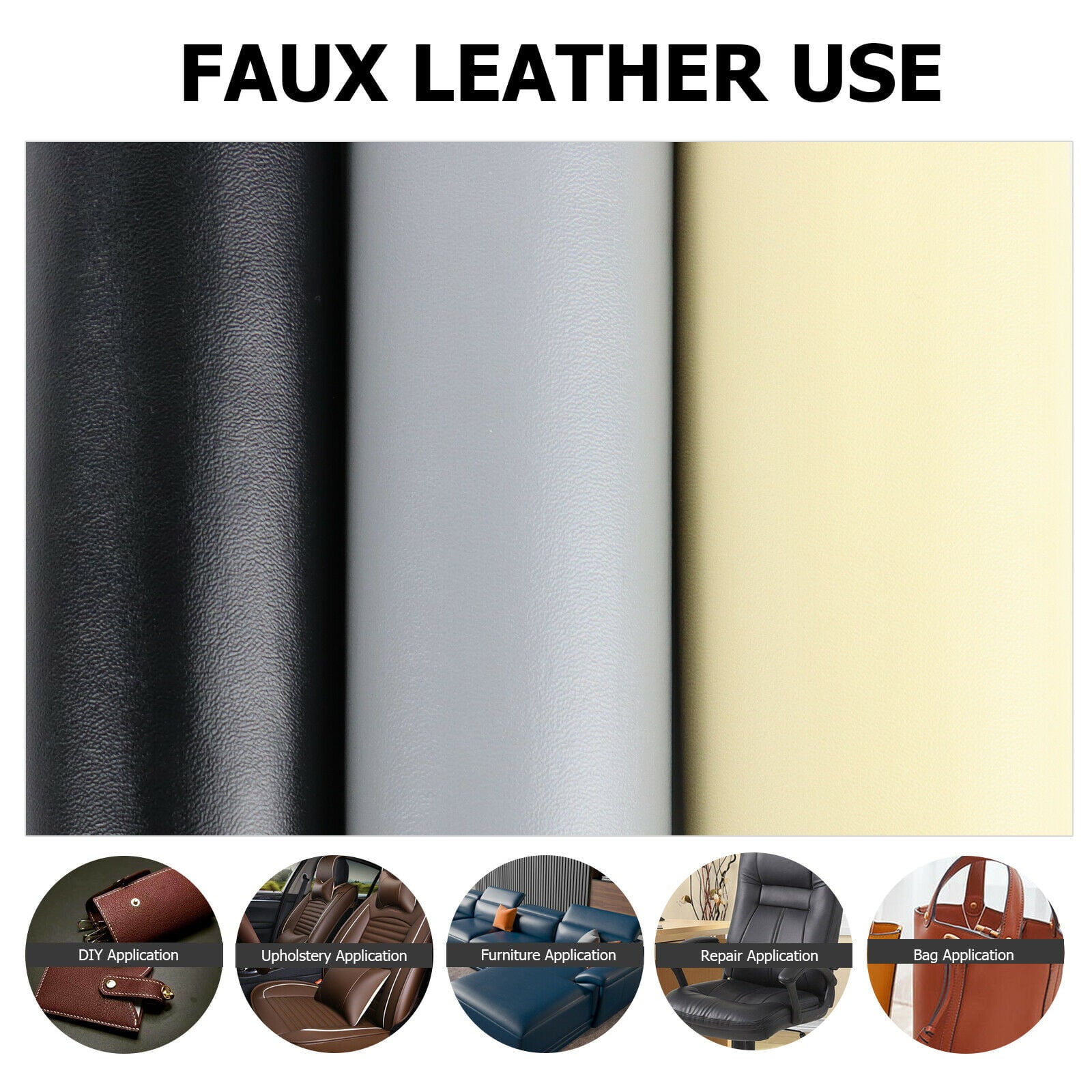 Upholstery Fabric PU Faux Leather for Sofa Chair Bed Car Seat Boat Seat Cover 53“W