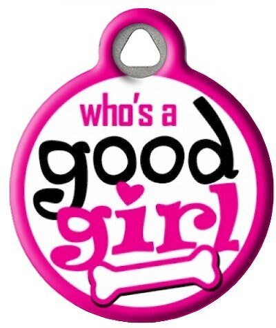 Dog Tag Art Good Girl Personalized Dog and Cat ID Tag