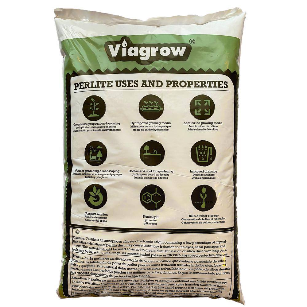 Viagrow 2 cu. ft. Perlite Coarse and Chunky Grade 59.8 Qt.56 L15 Gal.7.26 Kg VPERCH1-2