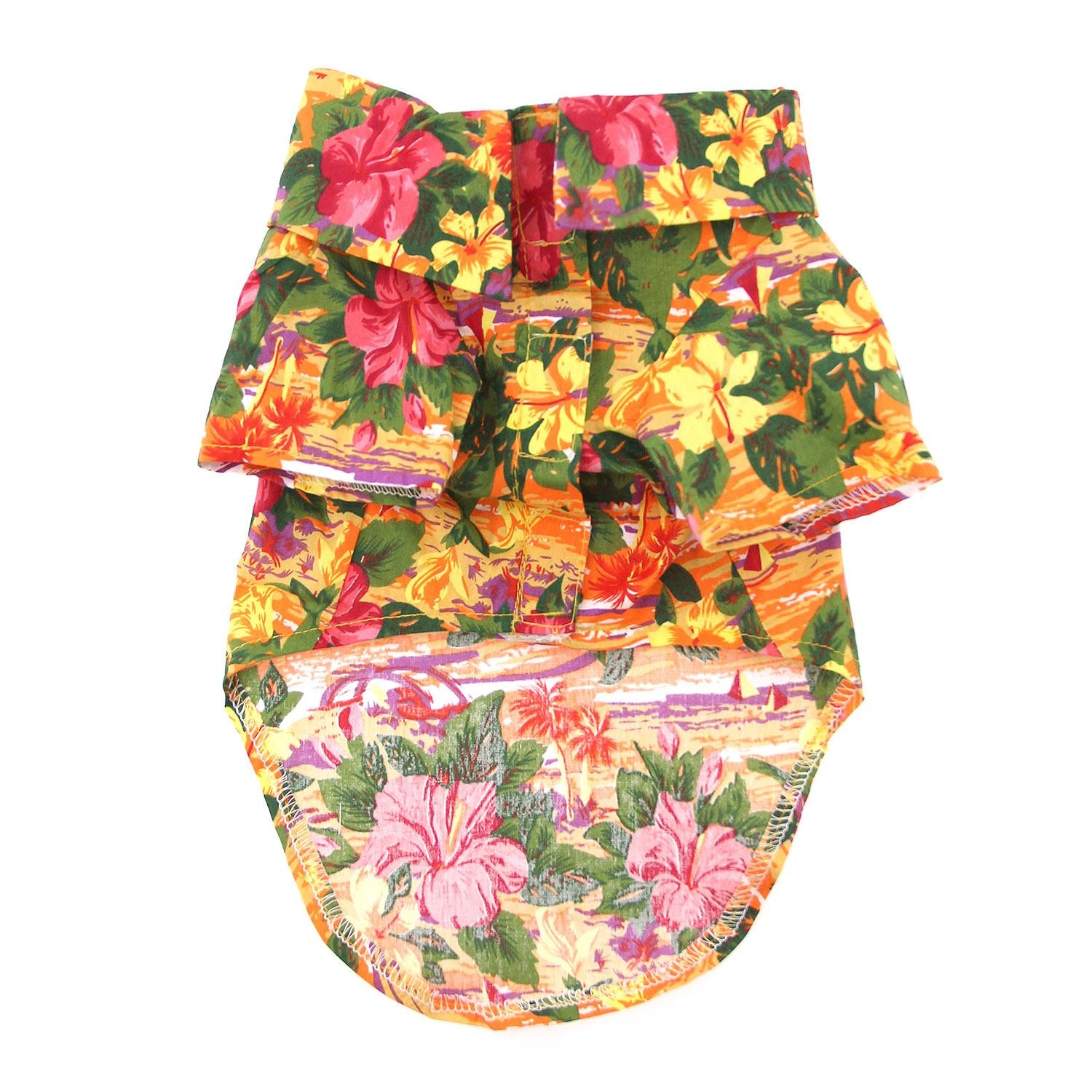 Doggie Design Sunset Hibiscus Hawaiian Camp Shirt andndash; Pet Empire and Supplies