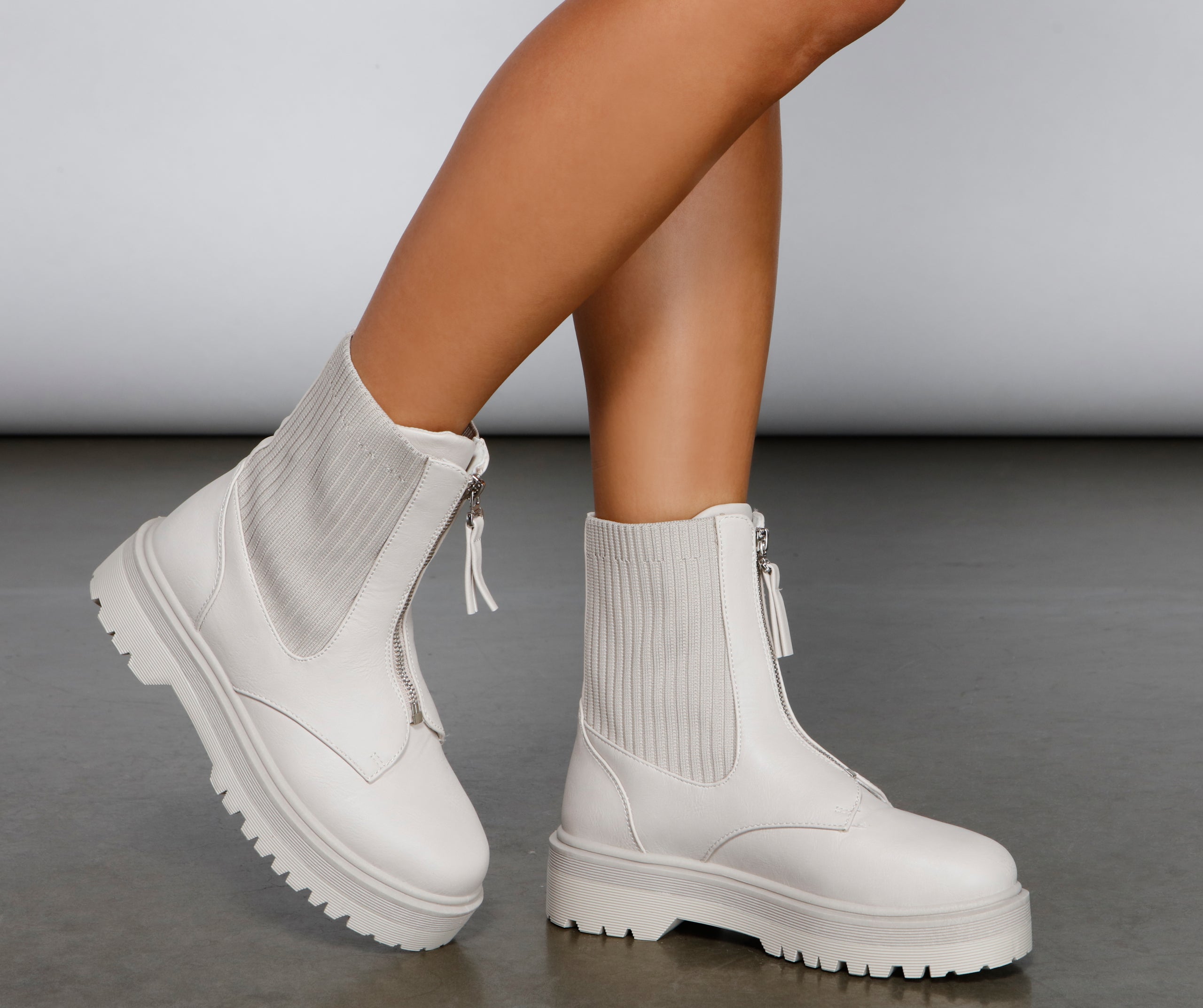 A Total Vibe Lug Sole Booties