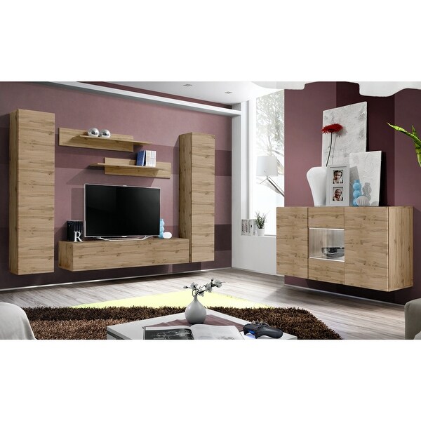 Fly SBII-A1 Wall Mounted Floating Modern Entertainment Center