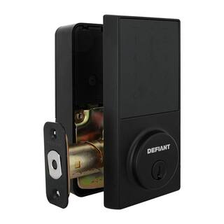 Defiant Slim Matte Black Electronic Touchpad Deadbolt 32GZ4X9D01BB