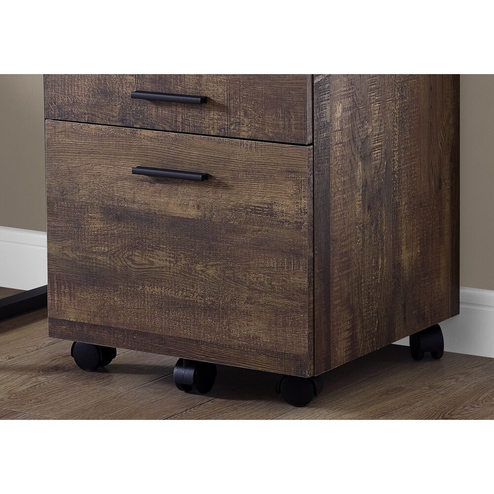 Monarch 7400 Brown Reclaimed Wood Castors Filing Cabinet With 3 Drawer