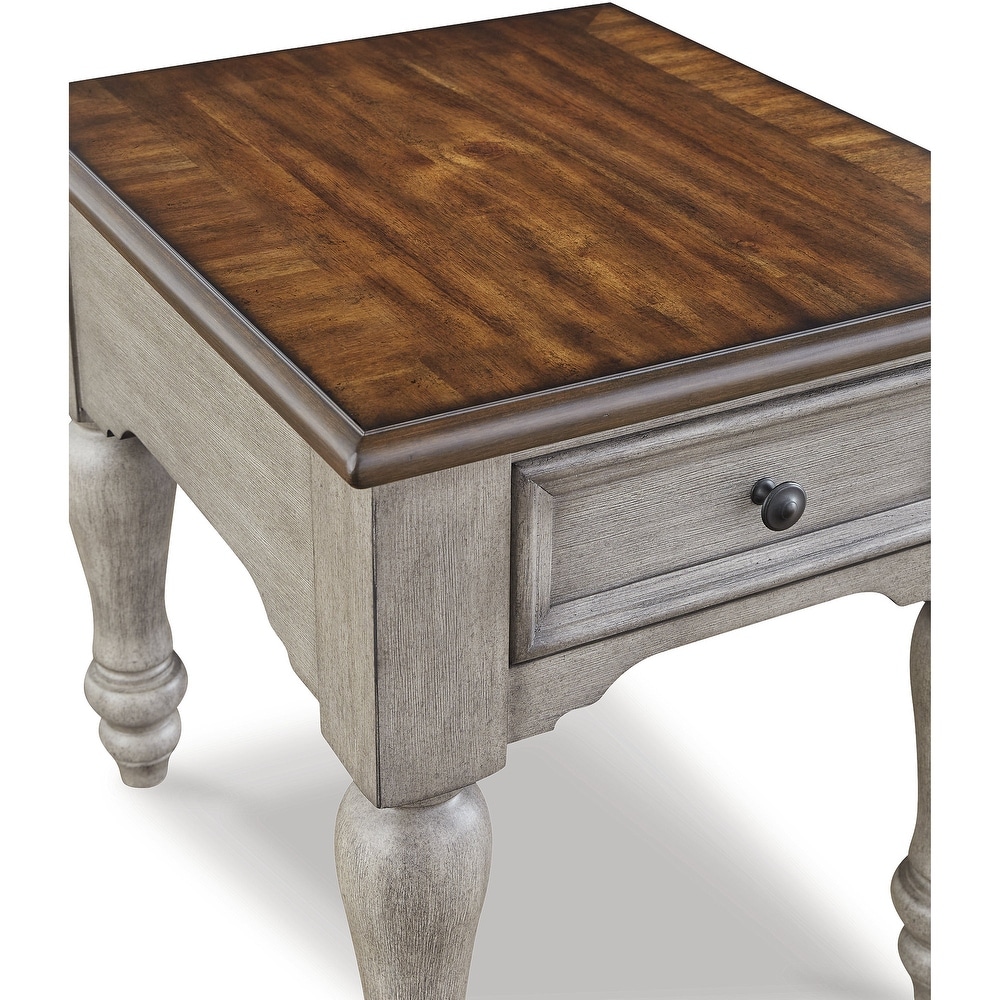 Signature Design by Ashley Lodenbay Gray/Brown Rectangular End Table   23\